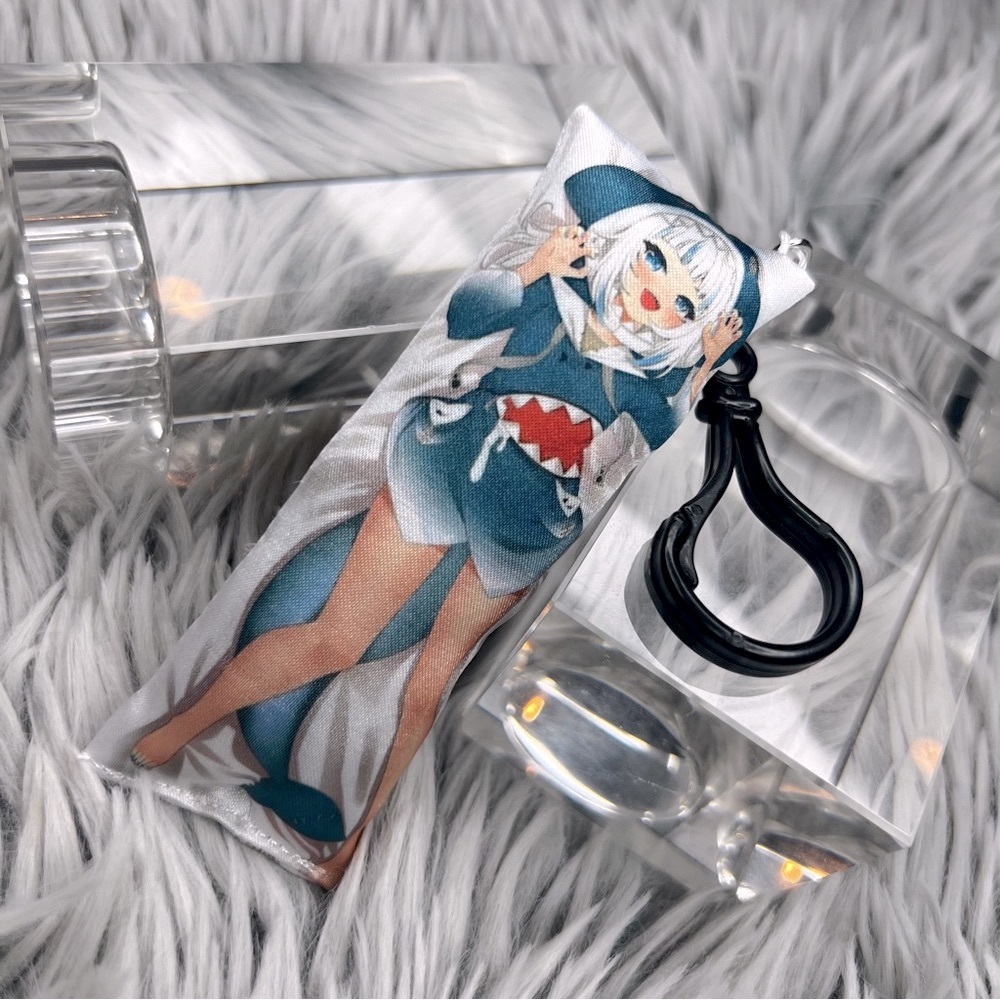 Handmade Anime Gawr Gura Hololive Anxiety Relief Plush Keychain